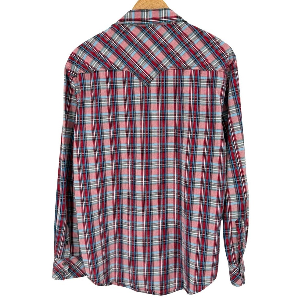 Rock‎ and Roll Cowboy Mens Large Pearl Snap Long Sleeve Shirt Western Rodeo Work - Picture 3 of 6